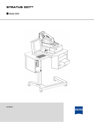 STRATUS OCT Model 3000 User Manual Rev A Sw Ver 4.0