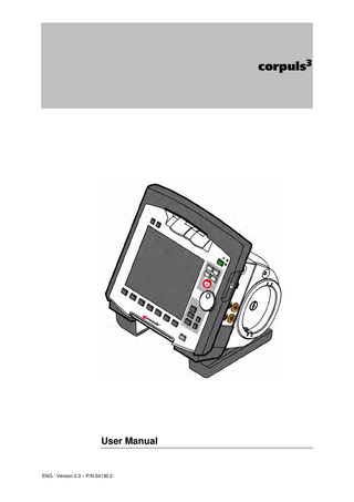 corpuls3  User Manual  ENG - Version 2.3 – P/N 04130.2  