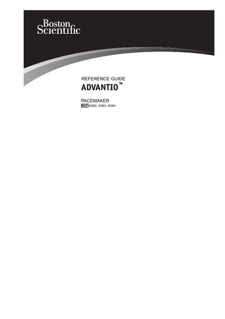 Advantio Reference Guide