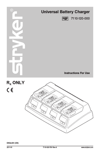 Universal Battery Charger Instructions for Use Oct 2011