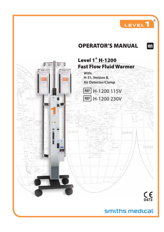 Level 1 H-1200 with H-31B Air Detector and Clamp Operators Manual Rev 009 April 2011