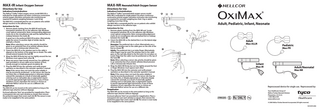 OXIMAX infant oxygen sensor, model MAX-IR Directions for Use Sept 2006