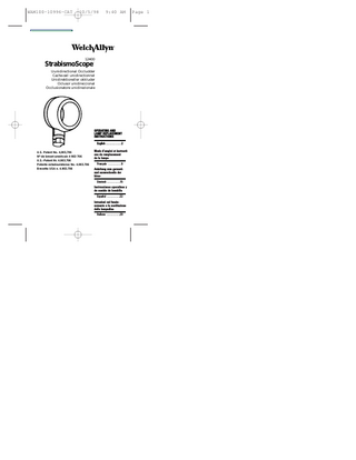 StrabismoScope Operating Instructions