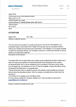 fabian HFO Field Safety Notice Dec 2015