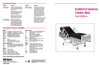 Hill-Rom Centra In-Service Manual