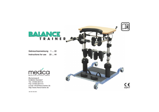 BALANCE TRAINER Instructions for Use 80 000 323-000