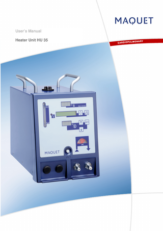 HU 35 HEATER UNIT Users Manual Ver 2.0