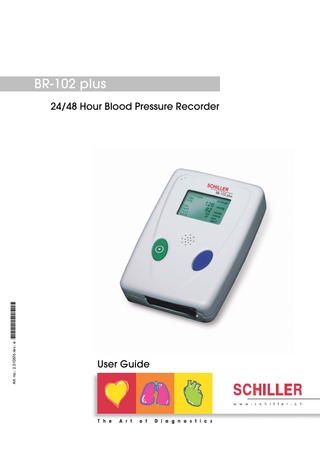 BR-102 plus  Art. no.: 2.510576 rev.: e  *2.510576*  24/48 Hour Blood Pressure Recorder  User Guide  