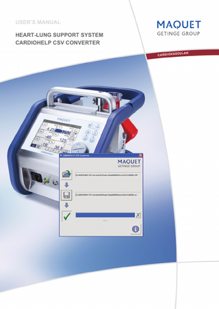 CARDIOHELP CSV CONVERTER Users Manual Ver xx-03