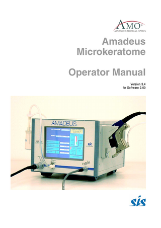 Amadeus Operator Manual V3.4