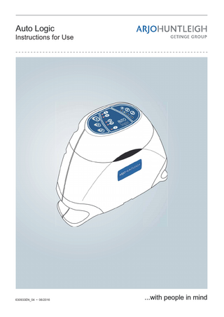 ARJOHUNTLEIGH AUTO LOGIC Instructions for Use June 2016