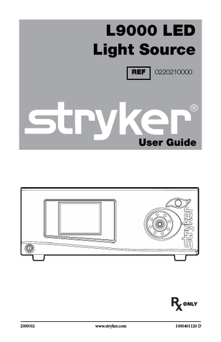 L9000 LED Light Source User Guide Rev D Feb 2009