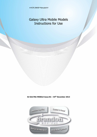 Galaxy Ultra Mobile Models Instructions for Use Issue B1 Dec 2013