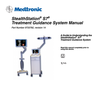 StealthStation S7 Treatment Guidance System Manual Rev 14 April 2012