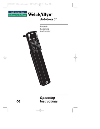 AudioScope 3 Operating Instructions