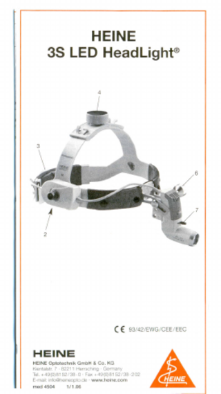 HEINE 3S LED HeadLight Instructions Jan 2006