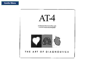 Cardio Menu  AT4 3-Channel Electrocardiograph 3-Kanal-Elektrokardiograph  