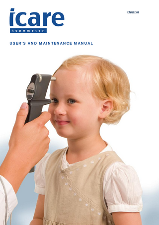 icare TA01i Tonometer Users and Maintenance Manual v2.2 April 2012