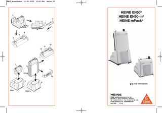 HEINE EN50, EN50-m and mPack Charger Instructions for Use April 2008