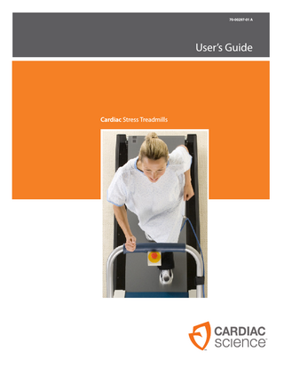 Cardiac Stress Treadmills Models ST55, TM55, ST65, and TM65 Users Guide Rev A