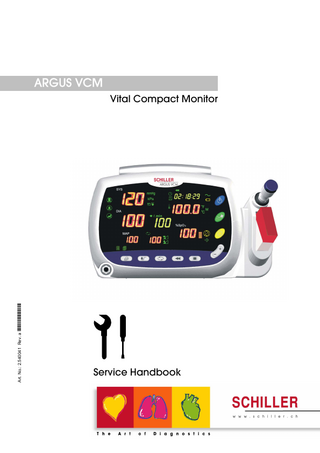 ARGUS VCM  Art. No.: 2.540041 Rev. a *2.540041*  Vital Compact Monitor  Service Handbook  