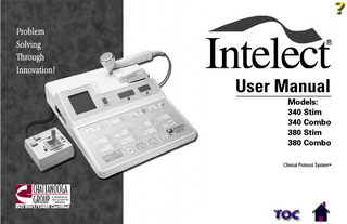 Intelect Models 340 and 380 Stim & Combo User Manuals Rev C