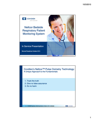 Bedside Respiratory Patient Monitoring System In Service Presentation Oct 2013