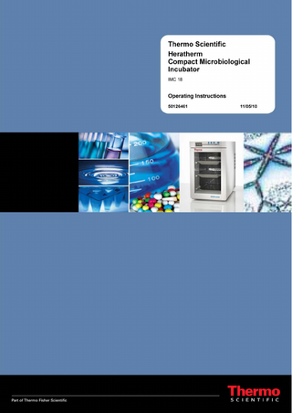 Heratherm Compact Microbiological Incubator Operating Instructions May 2010