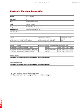 Giraffe OmniBed Technical Bulletin Jun 2013-Metal Lift Mechanism Redesign