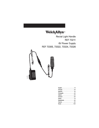 Rectal Light Handle REF 73211 Directions for Use Ver A