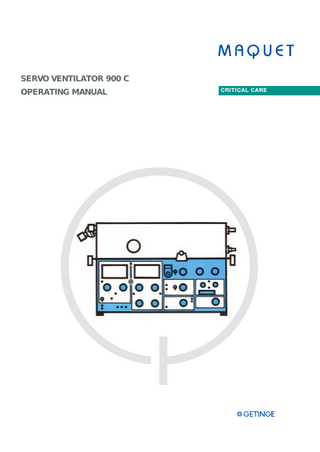 SERVO VENTILATOR 900 C OPERATING MANUAL  CRITICAL CARE  