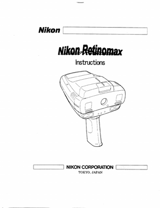 Retinomax Instructions