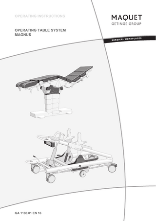 MAGNUS Operating Table System Operating Instructions V16.02 May 2012