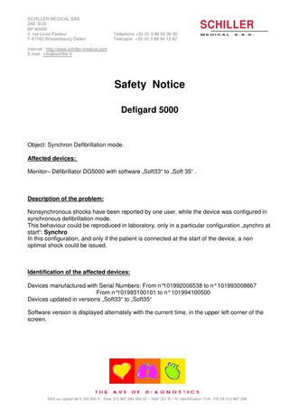 DEFIGARD 5000 Safety Notice Oct 2014 