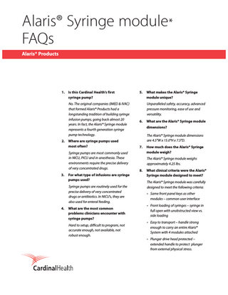 Syringe Module FAQs Guide