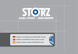 200905 22 SCB- STERIS OR Table interface module Instructions for Use Ver 1.0.0 March 2009