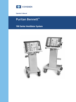 700 Series Ventilator System Operators Manual Rev D