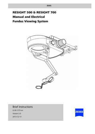 RESIGHT 500 and 700 Brief Instructions Ver 2.0 Dec 2013