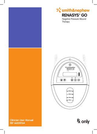 RENASYS GO Clinician User Manual REF 66800164