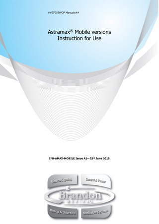 Astramax Mobile versions Instruction for Use Issue A1 June 2015