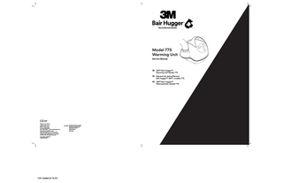 3M Bair Hugger Model 775 Service Manual