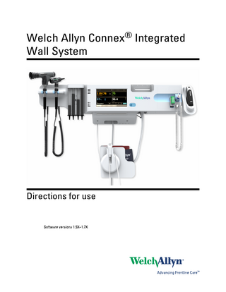 Welch Allyn Connex® Integrated Wall System Directions for use