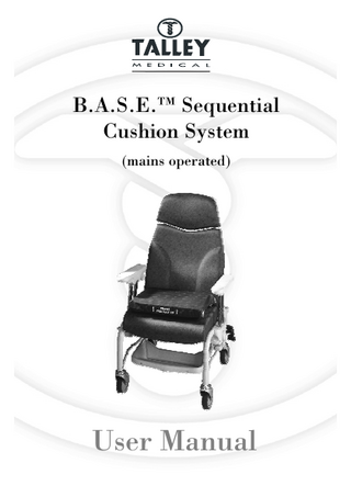 B.A.S.E.™ Sequential Cushion System (mains operated)  User Manual  