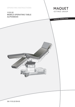 ALPHAMAXX 1133.22 Operating Instructions Ver 05.05 May 2010