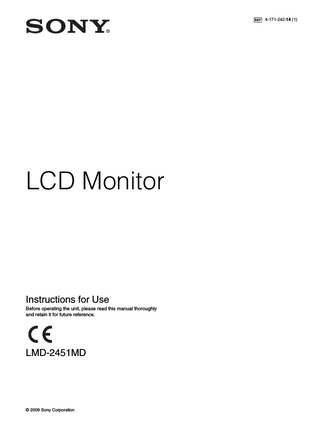 LMD-2451MD Instructions for Use