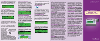 Medfusion Model 4000 Quick Reference Guide March 2013