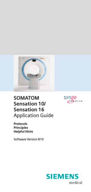 Sensation 10 - 16 Application Guide Software Version VB10