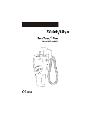 SureTemp Plus Model 690 and 692 Operating Instruction Manual Rev XB