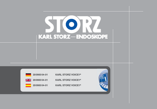 20 0900 04-01  KARL STORZ VOICE1®  20 0900 04-01  KARL STORZ VOICE1®  20 0900 04-01  KARL STORZ VOICE1®  