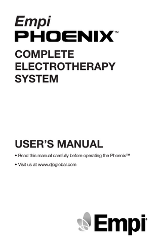 Empi Phoenix Users Manual April 2013